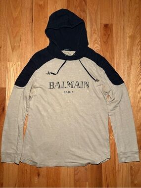 Balmain Tan Black Logo Hoodie 🔥